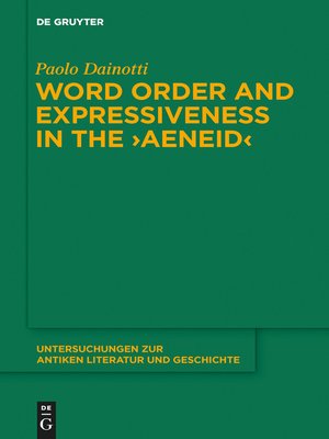 cover image of Word Order and Expressiveness in the "Aeneid"
